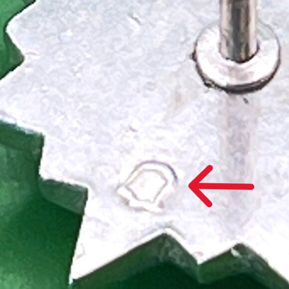 VTG Bell Trading Post Tie Tack Red Stone Starburst Men's Lapel Pin Mid Century - Picture 7 of 7